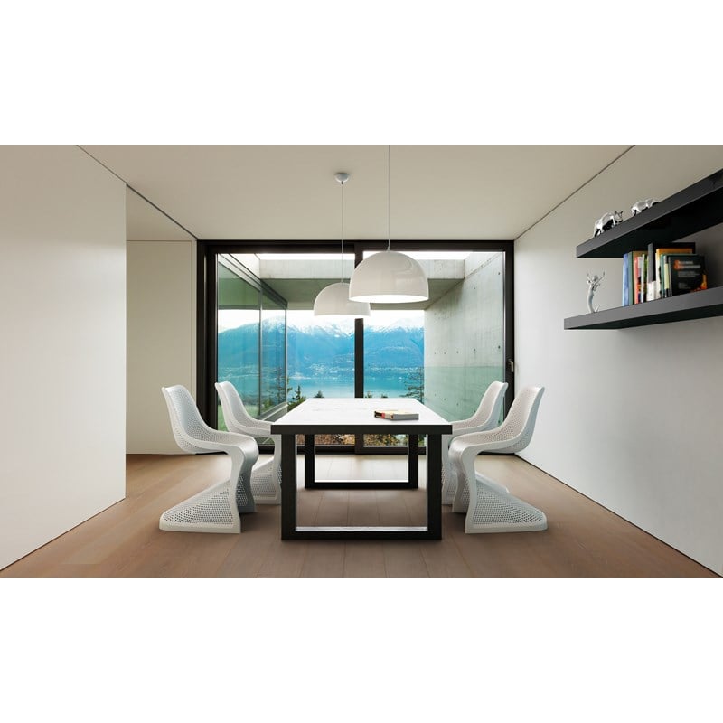 Compamia Bloom Patio Dining Chair in White