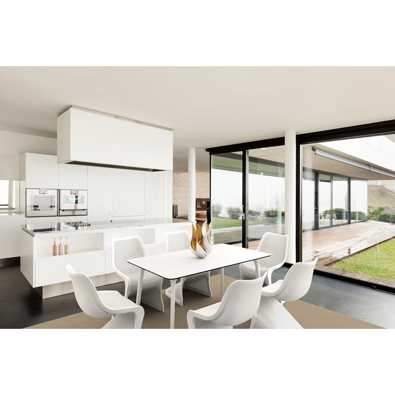 Compamia Bloom Patio Dining Chair in White