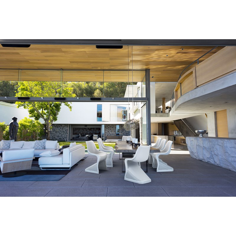 Compamia Bloom Patio Dining Chair in White