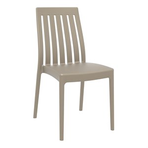 compamia soho patio dining chair in taupe