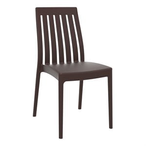 compamia soho patio dining chair in brown