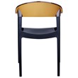 Compamia Carmen Patio Dining Chair with Black Seat in Amber