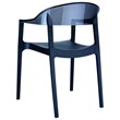 Compamia Carmen Patio Dining Chair with Black Seat in Black