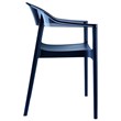 Compamia Carmen Patio Dining Chair with Black Seat in Black