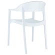 Compamia Carmen Patio Dining Chair with White Seat in Glossy White