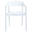 Compamia Carmen Patio Dining Chair with White Seat in Glossy White
