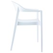 Compamia Carmen Patio Dining Chair with White Seat in Glossy White