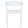 Compamia Carmen Patio Dining Chair with White Seat in Glossy White