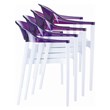 Compamia Carmen Patio Dining Chair with White Seat in Glossy White