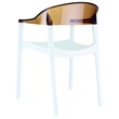 Compamia Carmen Patio Dining Chair with White Seat in Amber