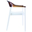 Compamia Carmen Patio Dining Chair with White Seat in Amber