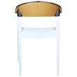 Compamia Carmen Patio Dining Chair with White Seat in Amber