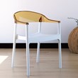 Compamia Carmen Patio Dining Chair with White Seat in Amber