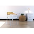 Compamia Carmen Patio Dining Chair with White Seat in Amber