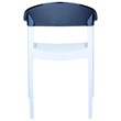 Compamia Carmen Patio Dining Chair with White Seat in Black