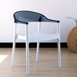 Compamia Carmen Patio Dining Chair with White Seat in Black