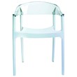 Compamia Carmen Patio Dining Chair with White Seat in Clear