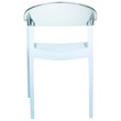 Compamia Carmen Patio Dining Chair with White Seat in Clear