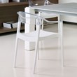 Compamia Carmen Patio Dining Chair with White Seat in Clear