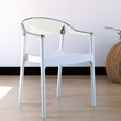 Compamia Carmen Patio Dining Chair with White Seat in Clear