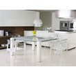 Compamia Carmen Patio Dining Chair with White Seat in Clear