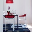 Compamia Carmen Patio Dining Chair with White Seat in Red
