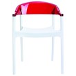 Compamia Carmen Patio Dining Chair with White Seat in Red