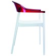 Compamia Carmen Patio Dining Chair with White Seat in Red