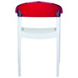 Compamia Carmen Patio Dining Chair with White Seat in Red