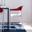 Compamia Carmen Patio Dining Chair with White Seat in Red