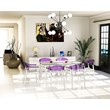 Compamia Carmen Patio Dining Chair with White Seat in Violet