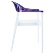 Compamia Carmen Patio Dining Chair with White Seat in Violet