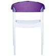 Compamia Carmen Patio Dining Chair with White Seat in Violet