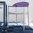 Compamia Carmen Patio Dining Chair with White Seat in Violet