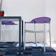 Compamia Carmen Patio Dining Chair with White Seat in Violet