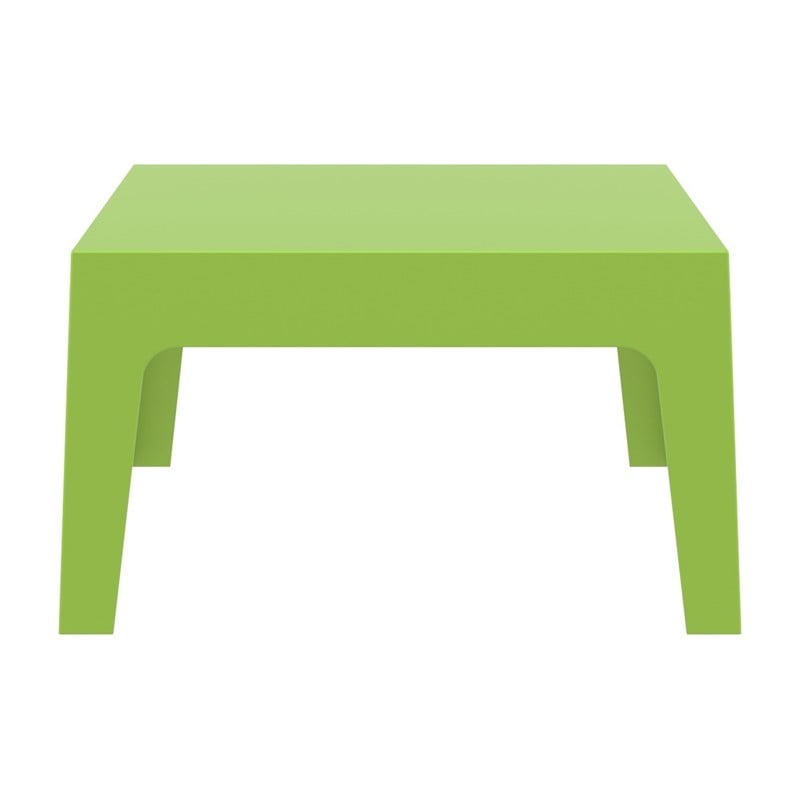 Compamia Box Resin Patio Coffee Table in Tropical Green