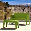 Compamia Box Resin Patio Coffee Table in Tropical Green
