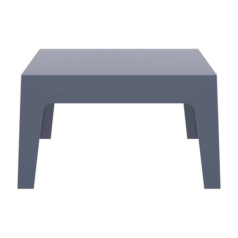 Compamia Box Resin Patio Coffee Table in Dark Gray