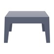 Compamia Box Resin Patio Coffee Table in Dark Gray