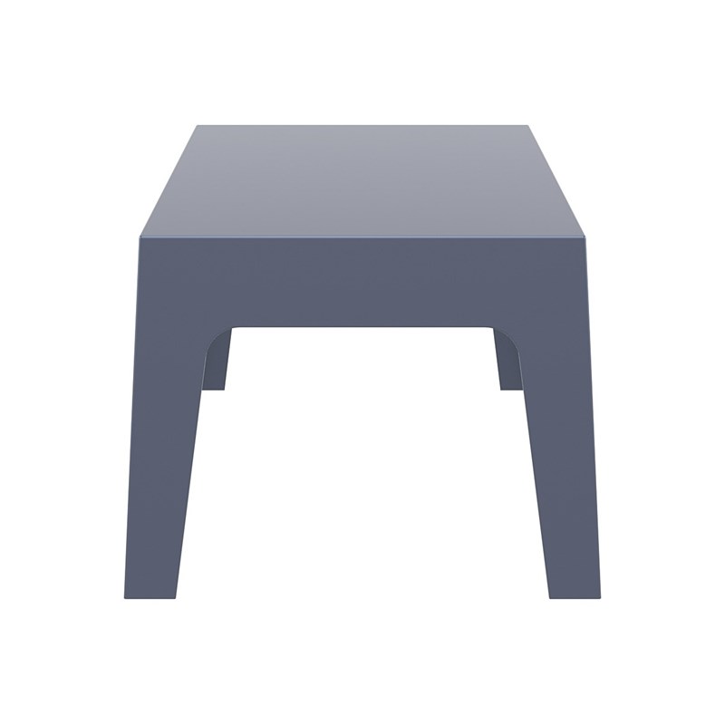 Compamia Box Resin Patio Coffee Table in Dark Gray