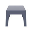 Compamia Box Resin Patio Coffee Table in Dark Gray