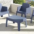Compamia Box Resin Patio Coffee Table in Dark Gray