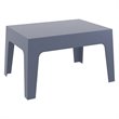 Compamia Box Resin Patio Coffee Table in Dark Gray