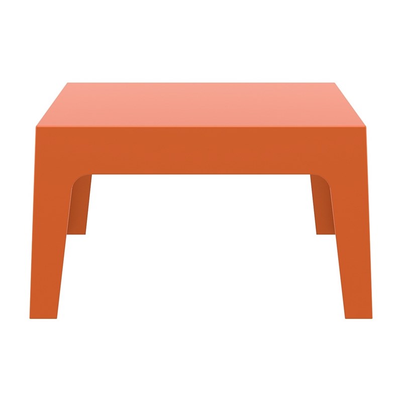 Compamia Box Resin Patio Coffee Table in Orange 