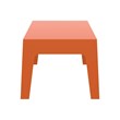 Compamia Box Resin Patio Coffee Table in Orange
