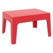 Compamia Box Resin Patio Coffee Table in Red