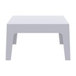 Compamia Box Resin Patio Coffee Table in Silver Gray