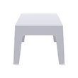 Compamia Box Resin Patio Coffee Table in Silver Gray