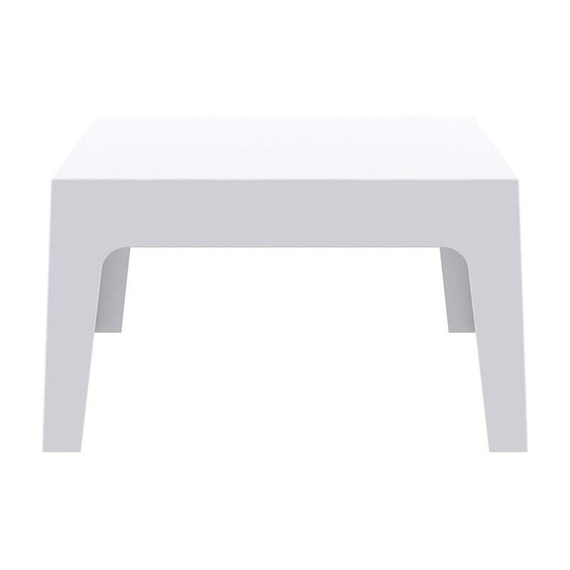 Compamia Box Resin Patio Coffee Table in White