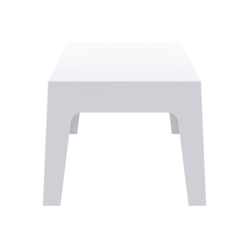 Compamia Box Resin Patio Coffee Table in White